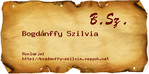 Bogdánffy Szilvia névjegykártya